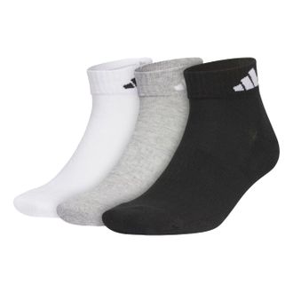adidas Cushioned Sportswear Ankle Socks 3 Pair Pack White Medium Grey Heather Black JC9270