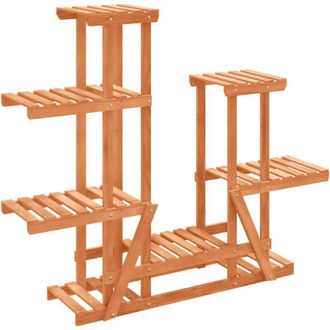 vidaXL Soporte Para Flores Madera Maciza De Abeto 95x25x96 Cm Vidaxl