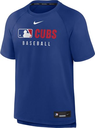 Nike Chicago Cubs Authentic Collection Pregame Nike Mens Dri-FIT MLB T-Shirt in Blue | 013B4EWEJ-FT3
