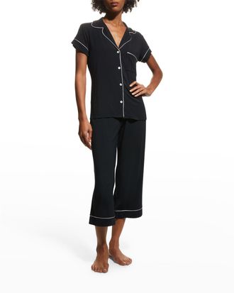 Eberjey Gisele Short-Sleeve Cropped PJ Set
