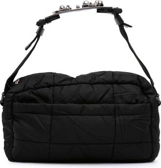 Prada Pre-owned Womens Quilted Nylon Shoulder Bag - Black Textile - One Size