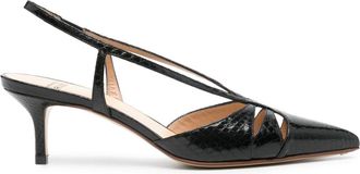 Francesco Russo 55mm Snakeskin Pumps