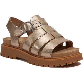 Timberland Clairemont Way Fisherman Sandal in Gold Metallic at Nordstrom, Size 7.5