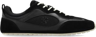 Tory Burch Schoenen, Dames, Zwart, 37 1/2 EU, Leer, Field Leren Sneakers