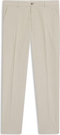 BOSS Tapered-fit trousers in stretch-cotton seersucker