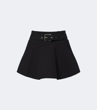 Loewe Belted cotton mini skirt