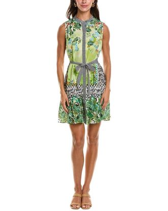 Saloni Saloni Tilly Silk Crepe De Chine Mini Dress