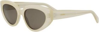 Celine Celine - Authentieke 3 Dots Bril - Dames - Accessoires - Beige - Maat: 53 MM