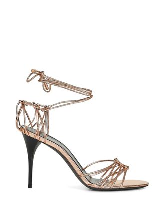 Saint Laurent Sandali Babylone di Saint Laurent in pelle laminata