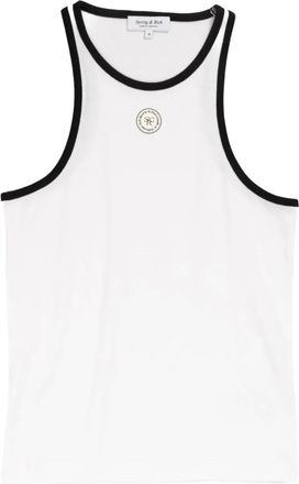 Sporty & Rich Canotta con applicazione logo - Bianco