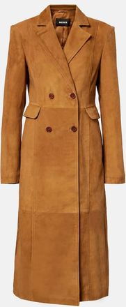 Rotate Double-breasted suede coat