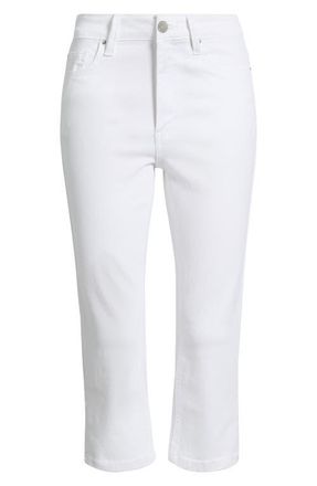 YMI Side Slit High Waist Capri Jeans in White at Nordstrom, Size 11
