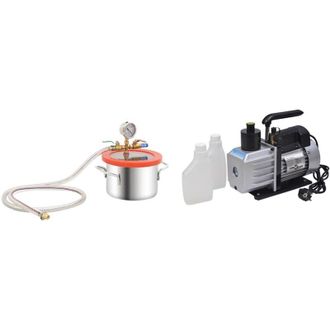vidaXL Furniture Limited - C&aacute;mara De Vac&iacute;o Con Bomba De 2 Etapas 3,7 L