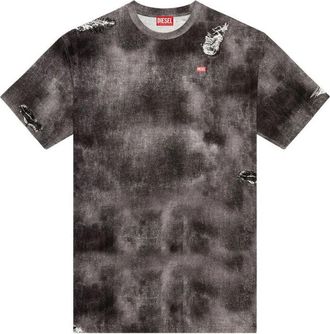 Diesel T-Wash N2 T-Shirt - Heren - T-shirts - Veelkleurig - M - Katoen - Tops
