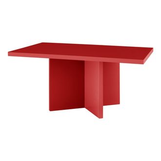 Really Nice Things Mesa de centro tablero laminado de 3cm rojo llama 100x60cm