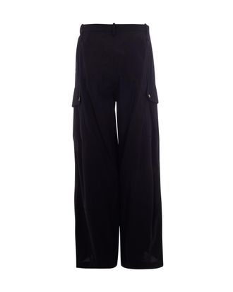 Pinko Womens Trousers Rosalin Fluid Black Limousine