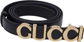 Gucci Logo-Buckled Thin Belt (Authentic Pre-Loved)