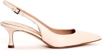 Ninalilou Beige Slingback Pumps - Dames - Pumps - Beige - 36 EU - Leer - Schoenen