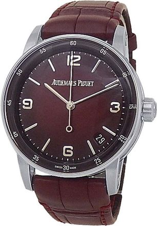Audemars Piguet Pre-owned Audemars Piguet Code 11.59 Smoked lacquered burgundy Dial Mens Watch 15210BC.OO.A068CR.01