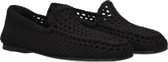 Dolce & Gabbana Mens Black Fabric Slip-On Loafers