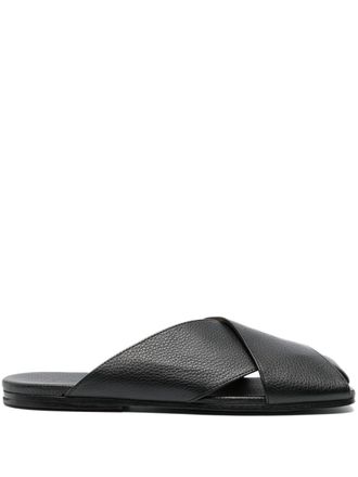 Mars&egrave;ll Spatola leather mules - Black
