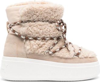 Ash Beige Faux-Fur Laarzen - Dames - Winterlaarzen - Beige - 36 EU - Schoenen