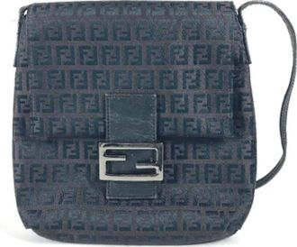 Fendi Pre-owned Canvas fendi-bags - Dames - Vintage Schoudertas - Zwart - ONE Size - Leer - Vintage