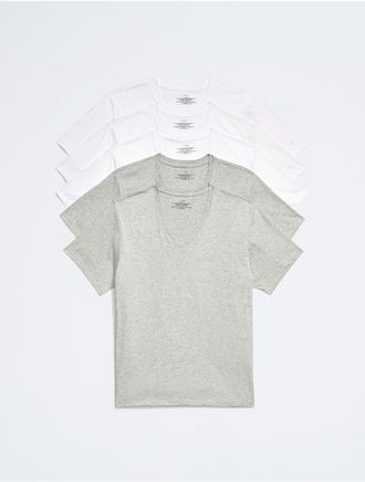 Calvin Klein Mens Cotton Classics 5-Pack V-Neck T-Shirt - Multi - XL