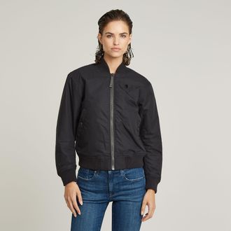 G-Star Womens G-Star RAW Light Padded Bomber - Black Cotton - Size Large
