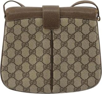 Gucci Pre-owned Vintage Schoudertas - Dames - Vintage Schoudertas - Bruin - ONE Size - Leer - Vintage