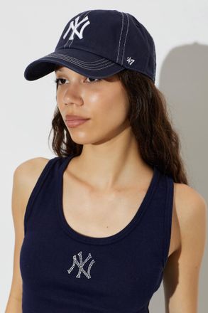 Sporty & Rich Baseball Cap From The 47 & The New York Yankees Collection, Unisex, Navy Blue
