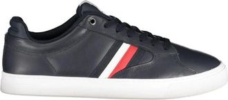 Tommy Hilfiger Leather Sneaker - Heren - Sneakers - Blauw - 46 EU - Leer - Schoenen