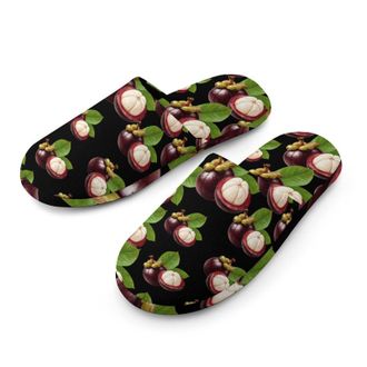 Generic Mangosteen Mens Cozy Memory Foam Slippers Warm Cotton House Shoes Comfy Slipper for Indoor Outdoor