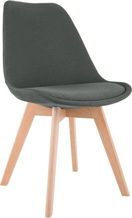 Clp Silla con asiento en tela gris oscuro