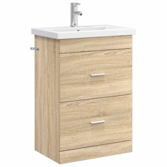 vidaXL Juego De Muebles De Ba&ntilde;o Roble Sonoma 61 X 40 X 84,5 Cm Vidaxl