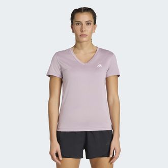 adidas T-Shirt ADIDAS PERFORMANCE ADIDAS WORKOUT ESSENTIALS MIT V-AUSSCHNITT, Damen, Gr. XL, preloved fig, Obermaterial: 93% Polyester, 7% Elasthan, V-Aussch