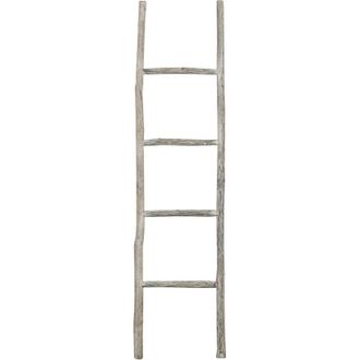 Biscottini International Toallero De Escalera De Madera Moderno Para Ba&ntilde;o De Pie De Pared Decorativo Toallero De Escalera Soporte Para Objetos Y Jarrones