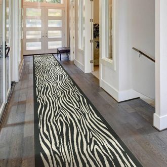Runrug Hallway Carpet Runner Rug - Soft & Comfy, 9mm - Savannah in Black | Size: 70 cm x 330 cm