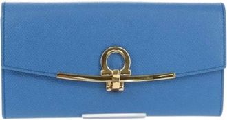 Ferragamo Pre-owned Wallets, female, Blue, Size: ONE SIZE Pre-owned Leather Wallet