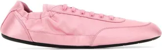 Prada Pink Lace Up Sneakers
