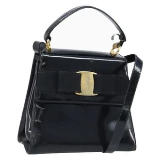 Ferragamo Pre-owned Handtas - Dames - Vintage Handtas - Zwart - ONE Size - Leer - Vintage