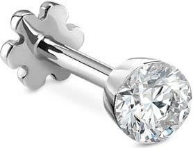 Maria Tash Invisible Diamond Threaded Stud Earring in White Gold at Nordstrom, Size 3