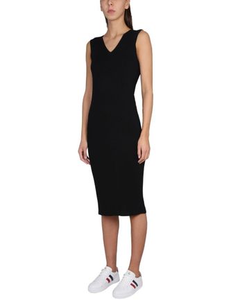 Moncler Viscose Knit Dress - Black