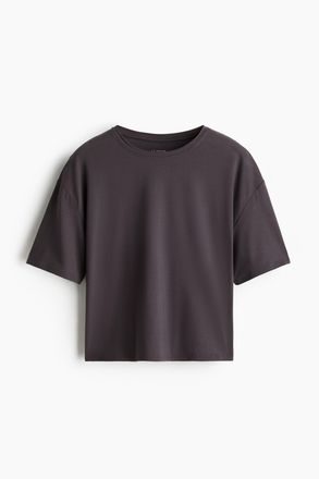 H&M Kastiges Sportshirt mit DryMove - Grau