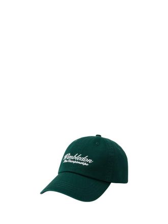 Ralph Lauren Dark Green Wimbledon Logo Textured Baseball Hat