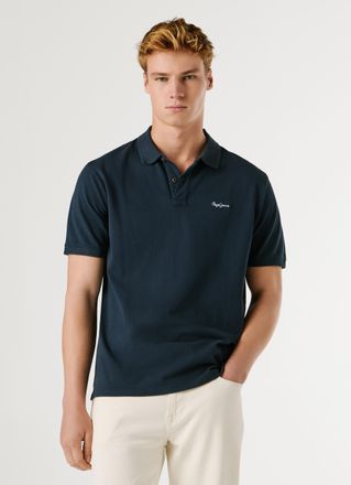 Pepe Jeans London Poloshirt PEPE JEANS OSCAR, Herren, Gr. XXL, dulwich blau, Piqu&eacute;, Obermaterial: 100% Baumwolle, bestickt, unifarben, regular fit h&uuml;ftbedeckend, Rippb&uuml;