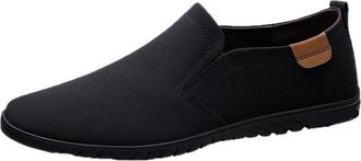 Generic Mens Suede Leather Slip On Driving Loafers Large Size Flat Casual Shoes Soft Cowhide Comfort Easy Wear Mens Flats for Daily Walking Work and Travel(Bl