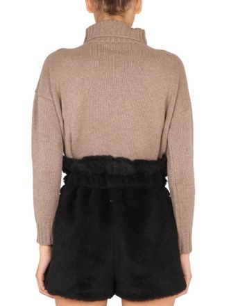 Max Mara Cropped Crewneck Sweater - Beige