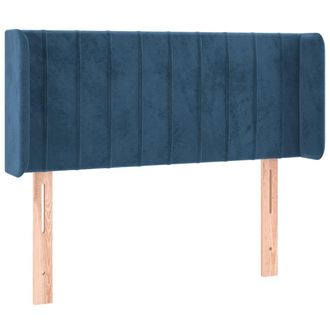 vidaXL Cabecero Con Led De Terciopelo Azul Oscuro 93x16x78/88 Cm Vidaxl