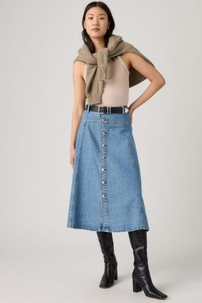 Levi's Yoked Western Skirt - Donna - 24 - Lavaggio medio / Inner Adventurer Stone